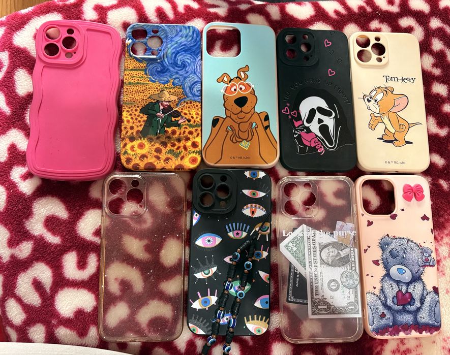 Лот 9 кейса / калъфи и протектор за екран и камера  iphone 13 pro max