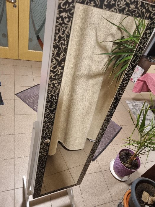 Vând oglinda bijuterii de podea .Culoare alb Negru