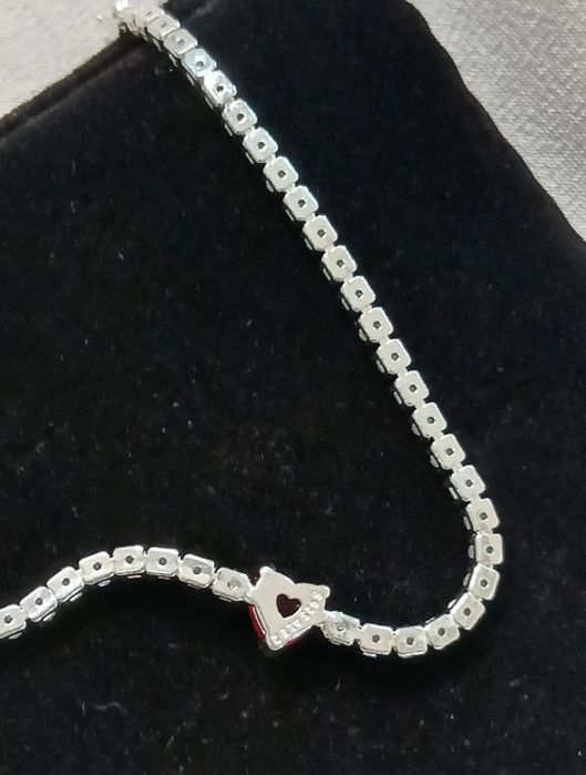 Brățara Nouă Pandora Moments Tenis Inimă Roșie din argint cu ștanță S925 Ale