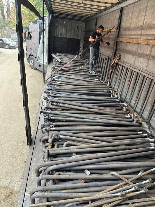 Анкерный болт с загибом и с пластиной и с шайбой