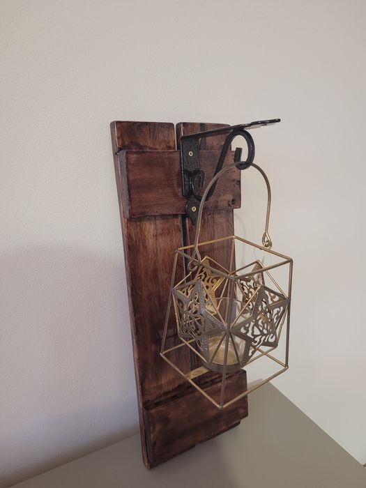 Suport perete lumânări handmade
