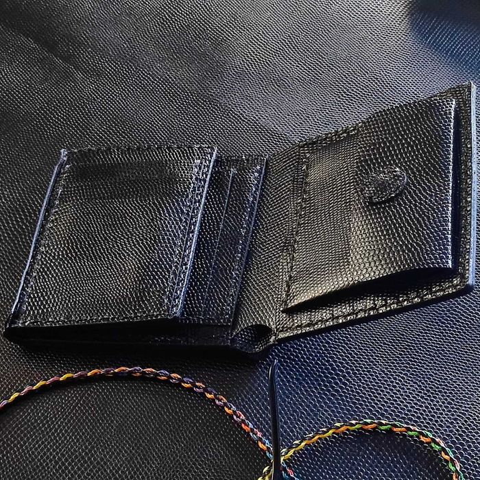 Portofel din piele - handmade - NOU