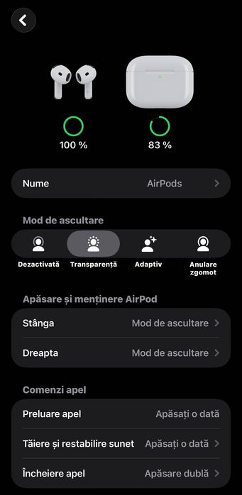 AirPods 4 ANC Originale, Stare Foarte buna, Garantie