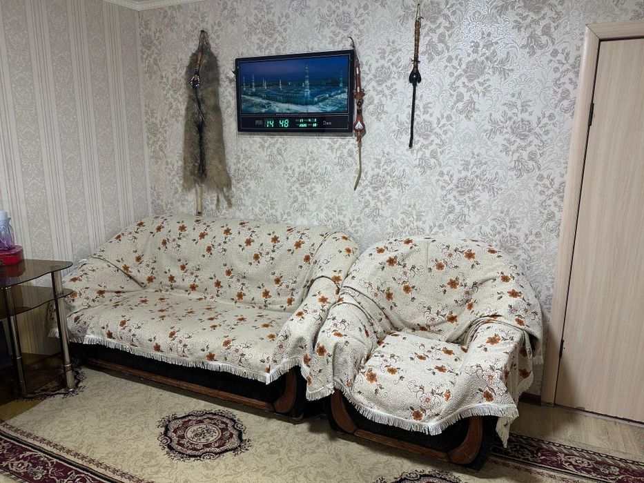 Диван с креслом для зала