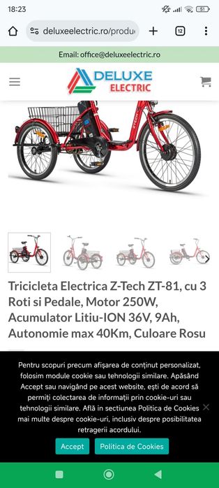 Tricicleta electrica noua .