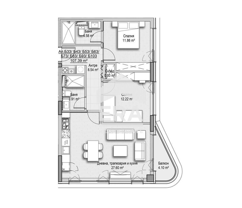 Продава се Тристаен апартамент в София, Витоша - 107 кв.м за 2673 €/кв.м - Снимка #2