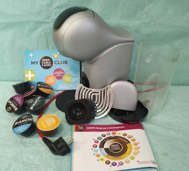 Кафемашина с гаранция 1 година Touch Automat NESCAFÉ® Krups Dolce Gusto Genio S.Silver Крупс за капсули система Долче густо
