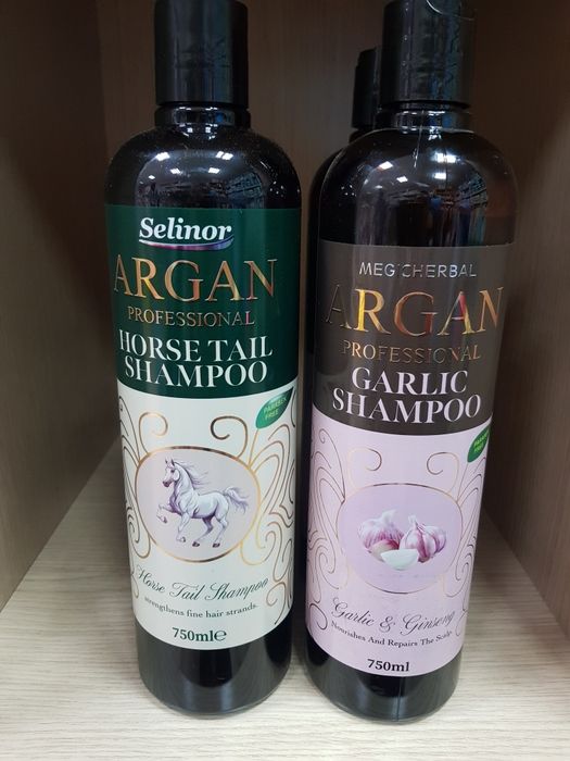 Конски шампоан и шампоан с чесън 750мл