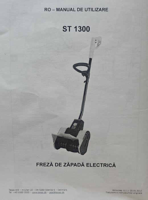 Freza de zapada electrica Texas 1300