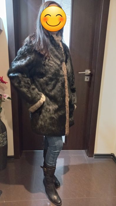 Палто естествен косъм