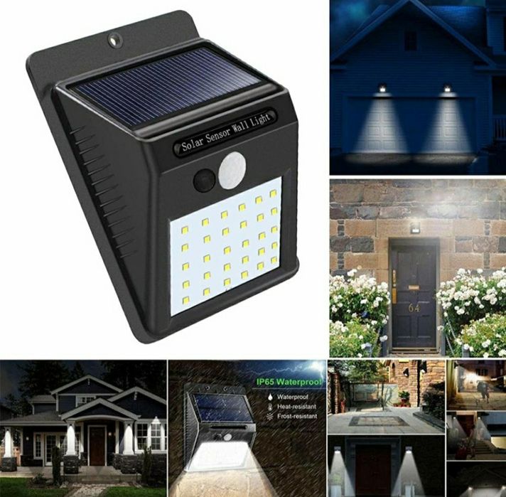 Lampa cu LED incarcare solara si senzor de miscare 30 LED