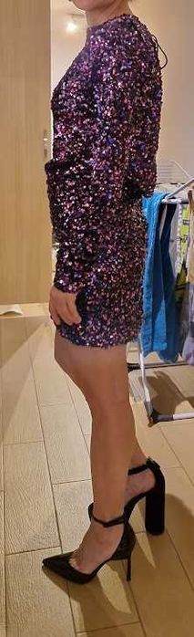 Мини рокля с пайети