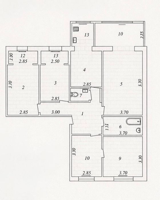 Продается 5-ти ком. квартира, 108м2. Мирзо-Улугбекский район.