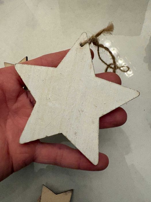 Set 5 stele lemn vechi Germania anii 70 80 pentru brad Craciun