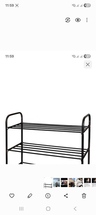 Обувница ника два яруса 80см на 33 см