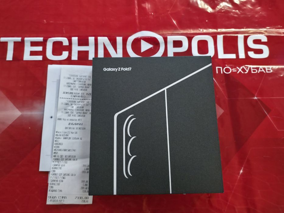 КАТО НОВ 256GB Samsung Fold 7 Гаранция Технополис 2027 Silver | Сив