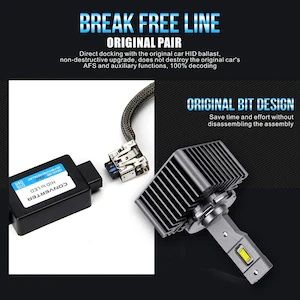 Set Două Becuri Led D1S/D1R/D2S/D4S/D3S/D5S/D8S Can-bus  100% + GARANȚ