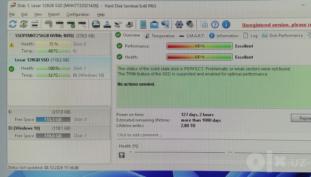Ssd sata 128gb Lexar