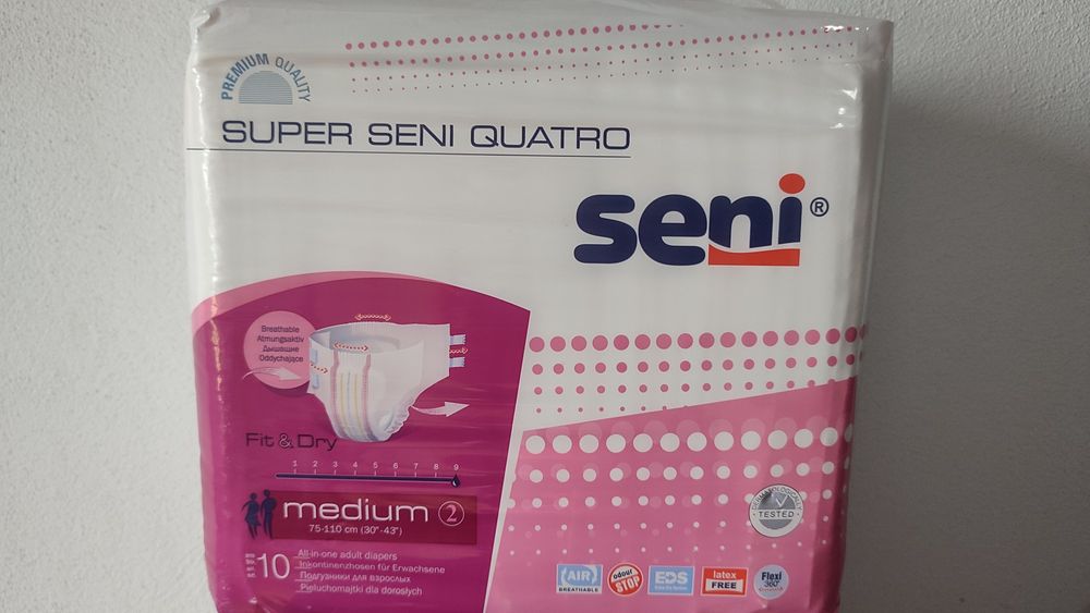 Scutece Super Seni Quatro, M, 10 bucati