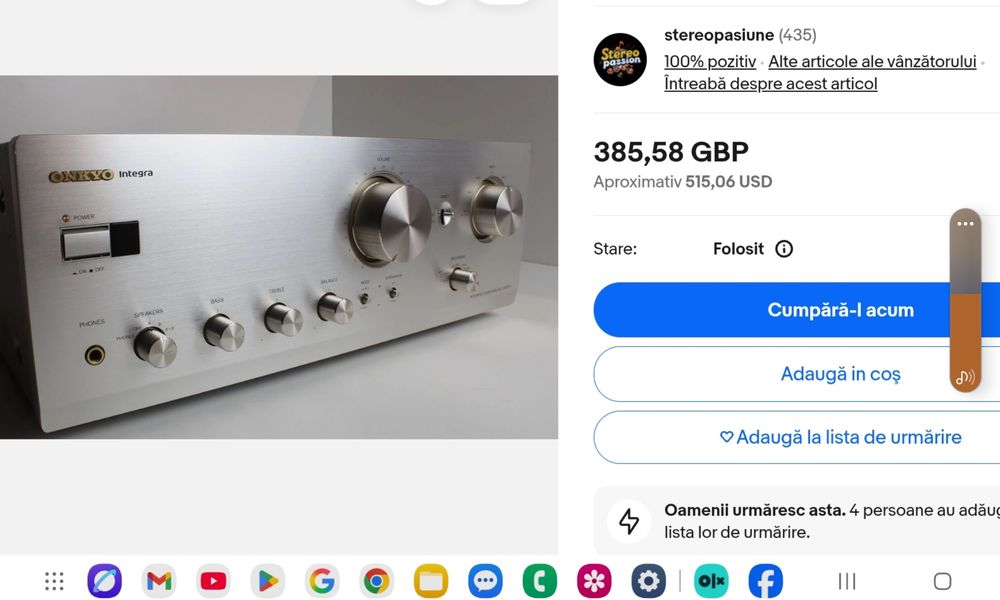 Onkyo A-9711 Integra Luxury Series. Amplificator top. Preț fix !