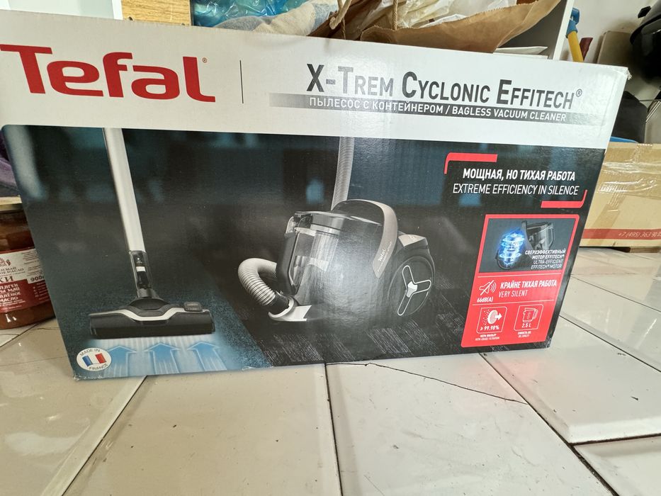 Пылесос Тефаль, Пылесос Tefal X-Trem Cyclonic Effitech TW7C71EA черный