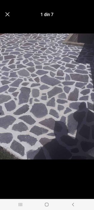 Piatră naturală de munte și plante ornamentale