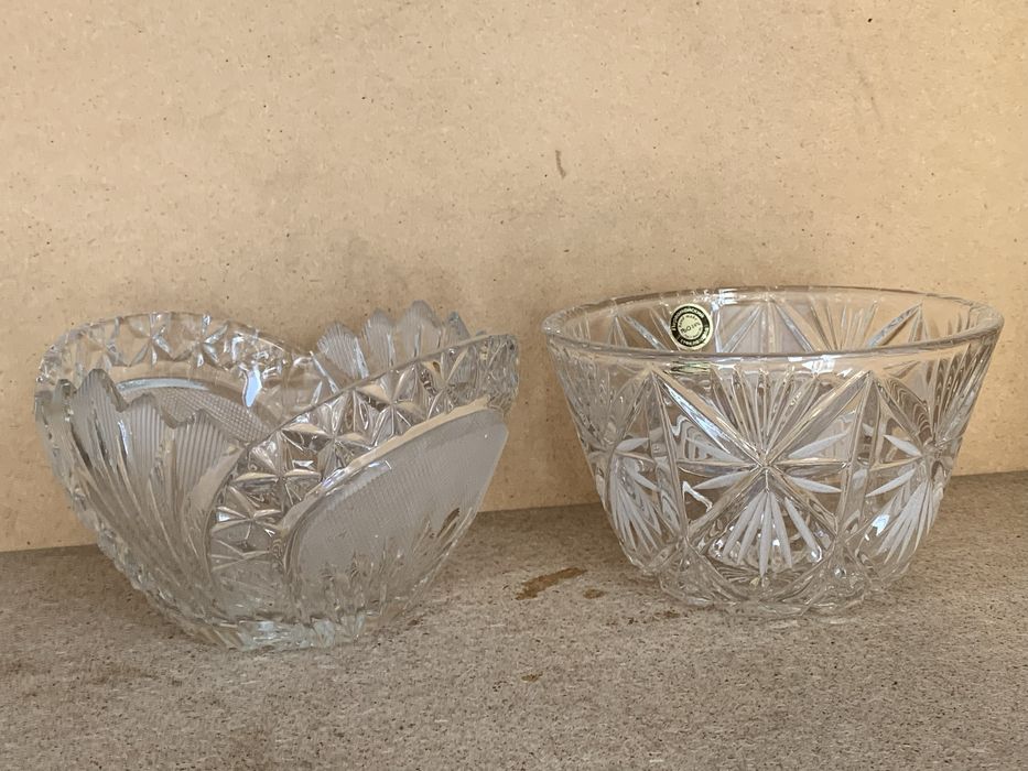 Хрустальные вазы посуда хрусталь 10 шт