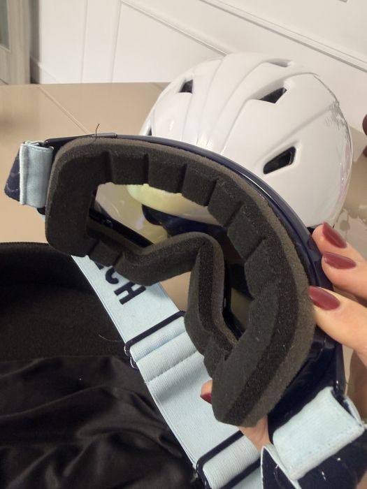 Casca schi si ochelari de schi cu invelis oglinda