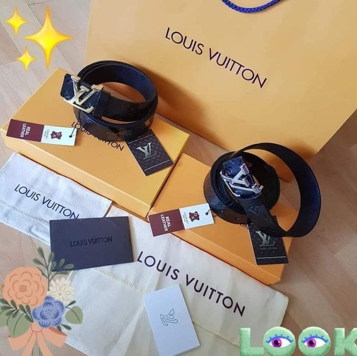 Curea piele naturala, logo metalic auriu/argintiu,cutie,saculet, etich