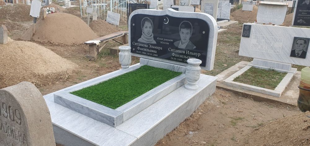 Qabr tosh qabriston uchun toshlar granit va mramirdan
