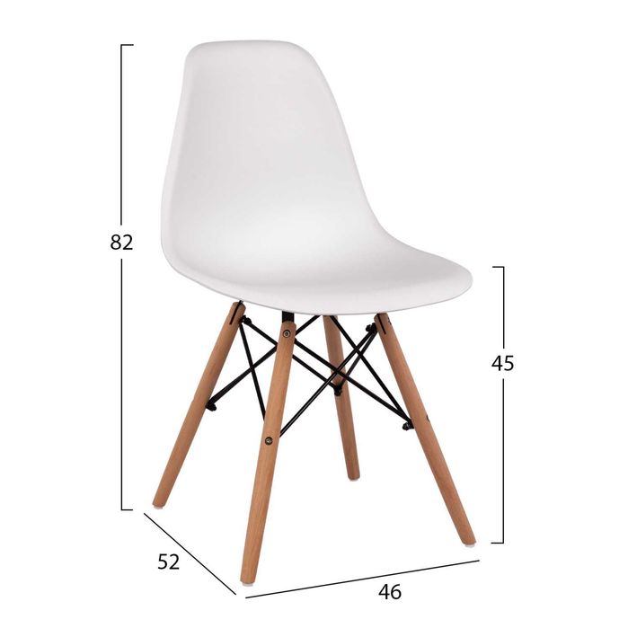 Стол HM8460, Twist, 5 цвята, Полипропилен, 46х50х82см.