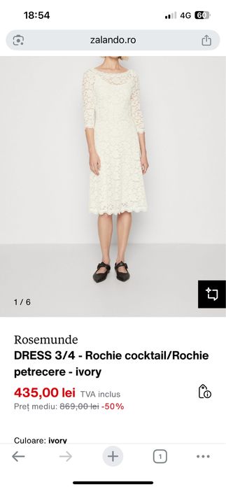 Rochie de cununie/mireasa Rosemunde marimea M noua cu eticheta