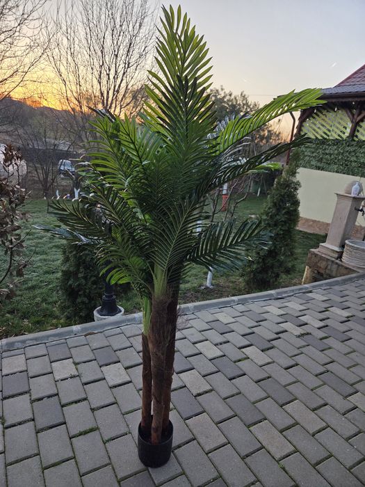 Palmier artificial, culoare verde din 3 pieseinaltime 180cm