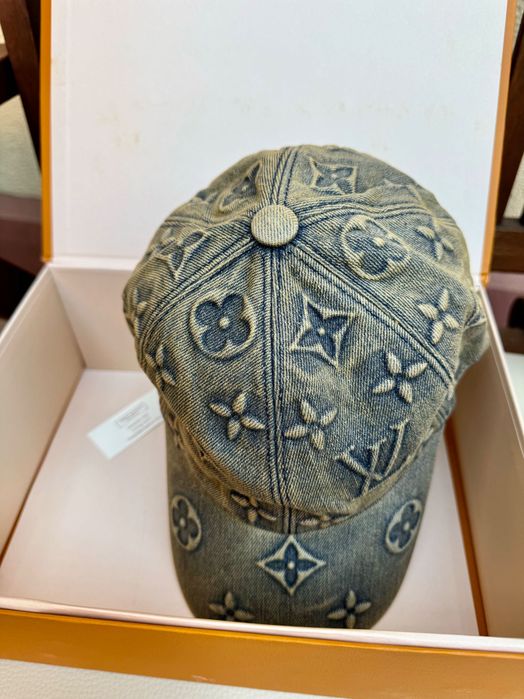 Sapca originala Louis Vuitton Baseball Cap Monogram Washed Denim Cap