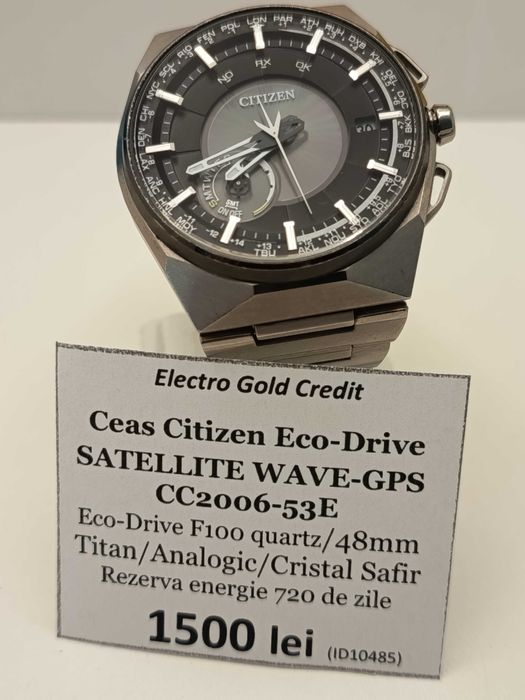 Ceas Citizen Eco-Drive Satellite Wave-GPS CC2006-53E Titan/48mm/Cristal Safir ID10485
