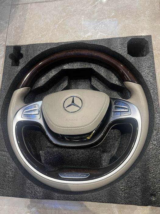 Бежов махагонов волан Mercedes S-class W222