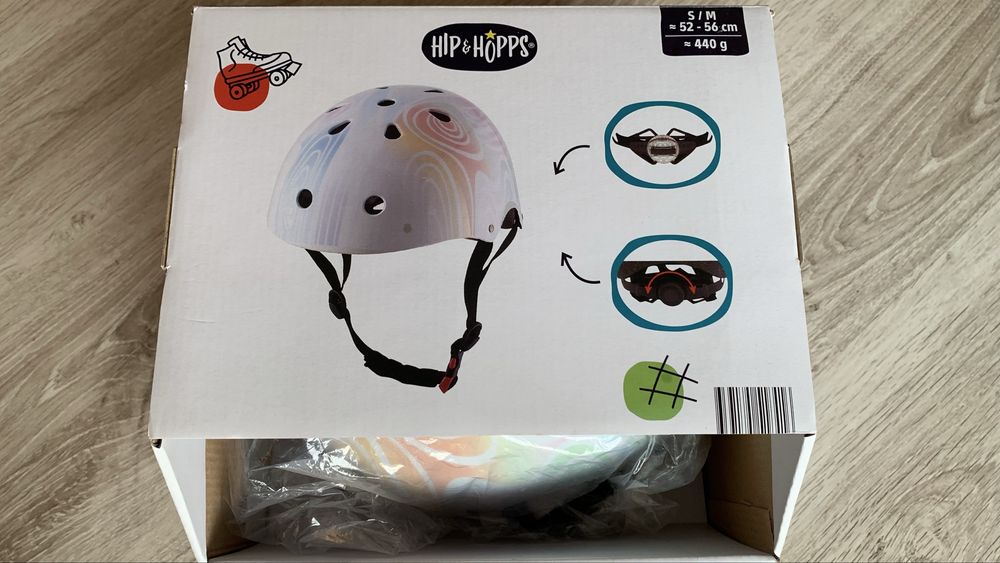 Cască protecție Hip&Hopps, mărime S/M (52-56) - NOUĂ
