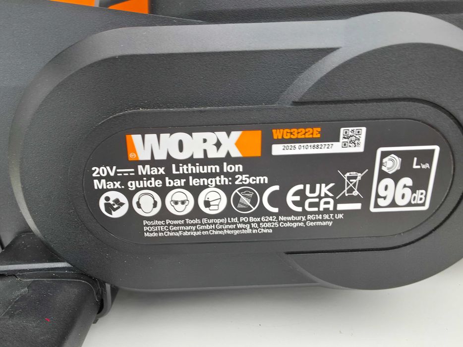Drujba 18V WORX WG322E, 20V, lama 25 cm, sistem automat de tensionare