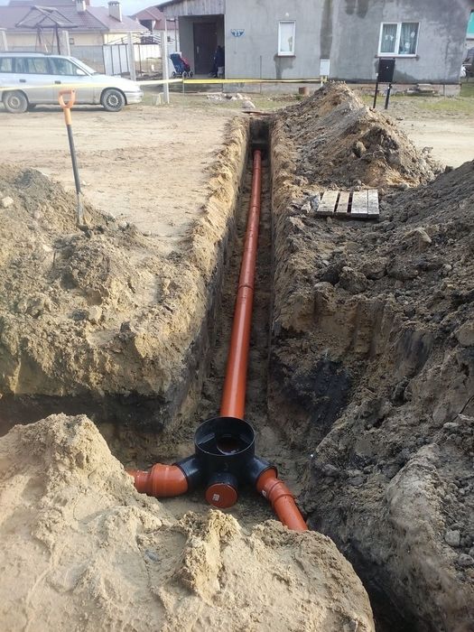 Копать Траншеи яма для канализация и водопровод