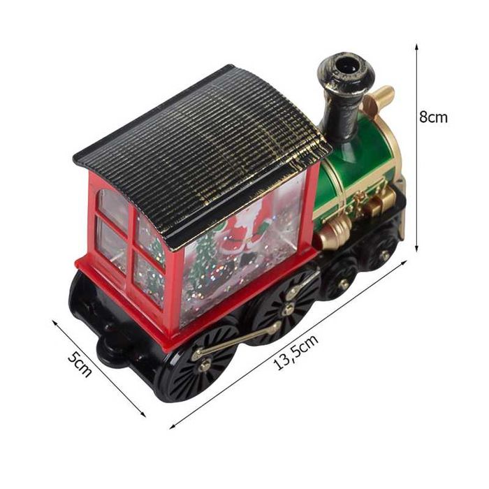 Коледен фенер влак – Локомотив с LED осветление, с включени батерии