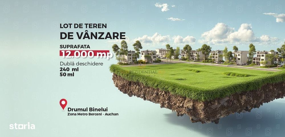 Teren intravilan 12.000 mp, Deschidere 242 ml, Jilava, Ilfov