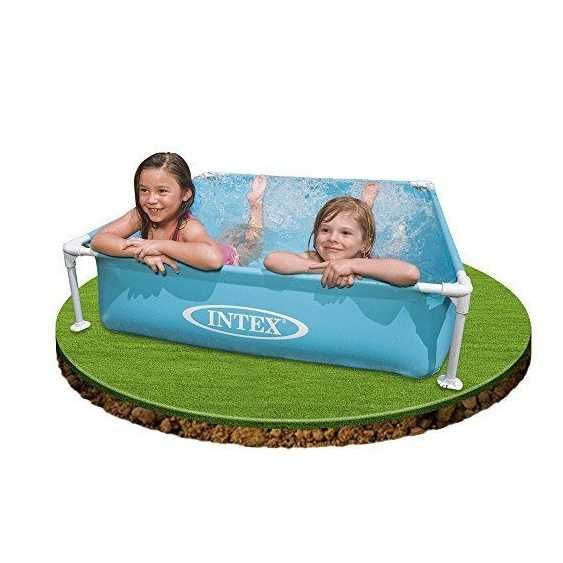 Piscina Cadru Metalic Patrata Familie Copii Relaxare 122 x 122 x 30.5cm + LIVRARE GRATUITA