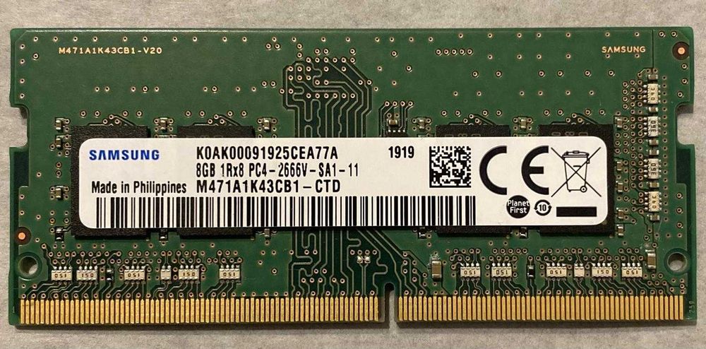 SAMSUNG 8 GB 1Rx8 DDR4 la 2666 Mhz memorie ram laptop - 149,98 lei