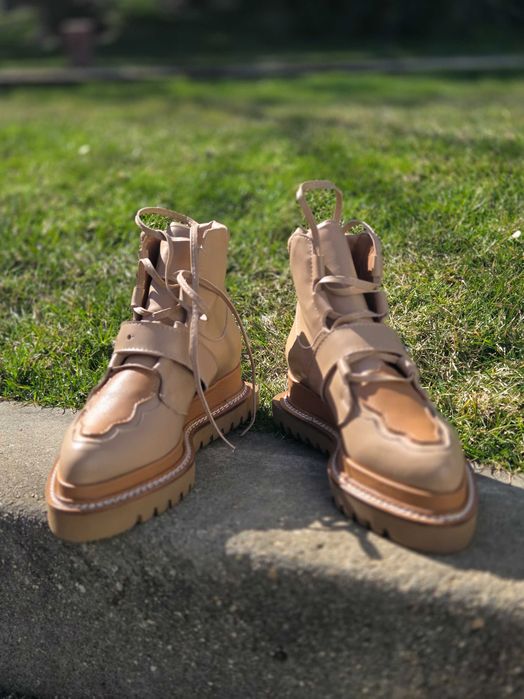 Ghete NOI Mihaela Glavan - Acid Cloud Bej, marimea 38