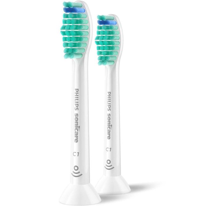 Rezerve Philips Sonicare Pro Results HX6012/87, pachet de 2 capete de periere, Standard, click-on, sincronizarea modurilor BrushSync, Alb