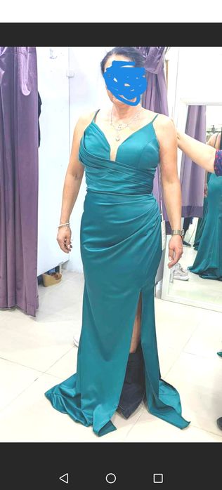 Бална рокля синьо зелена  нова М