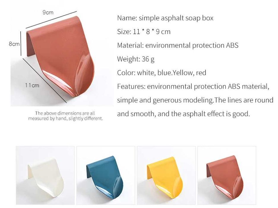 Sapuniera alba adeziva pt orice suprafata. Noua ambalata!