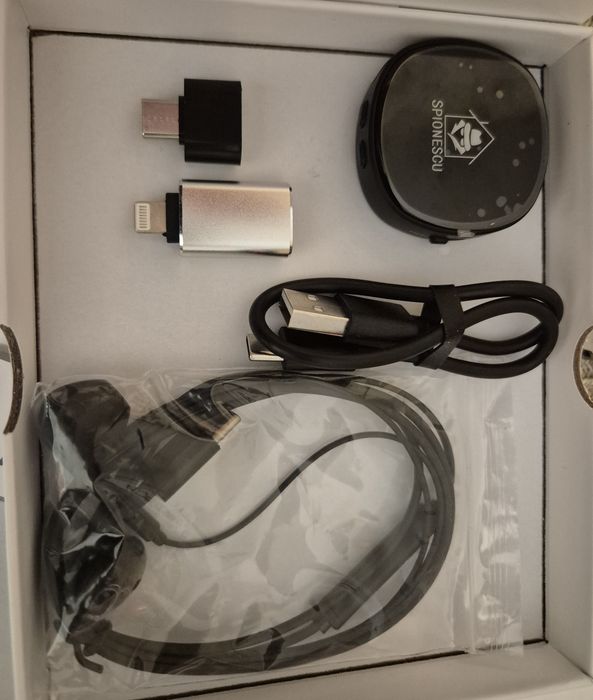 Mini reportofon magnetic cu microfon ascuns, activare vocala, MP3 Player