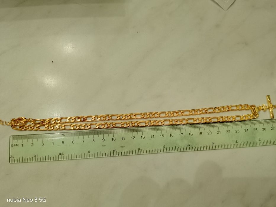 Lănțișor cu cruce placat 18k