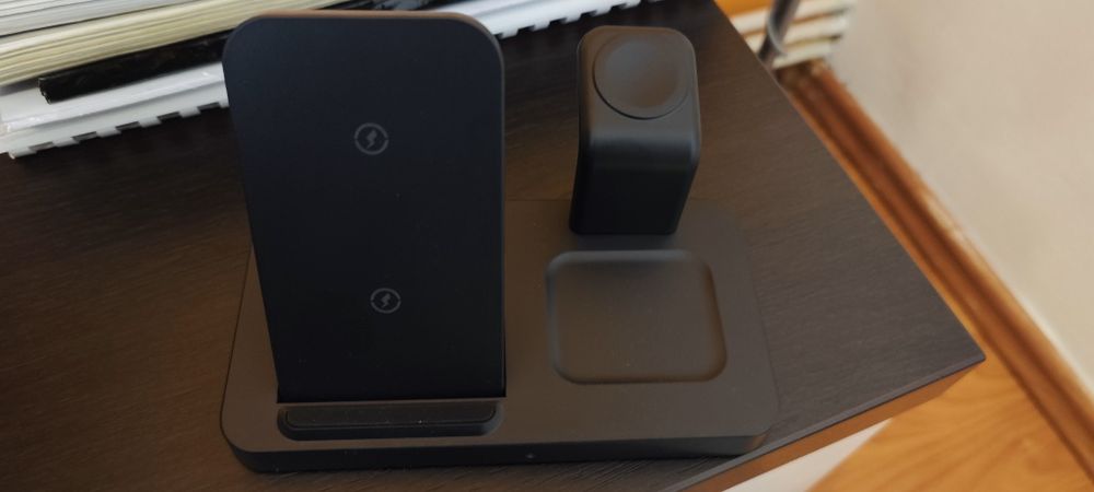 Statie încărcare wireless telefon, ceas, căști